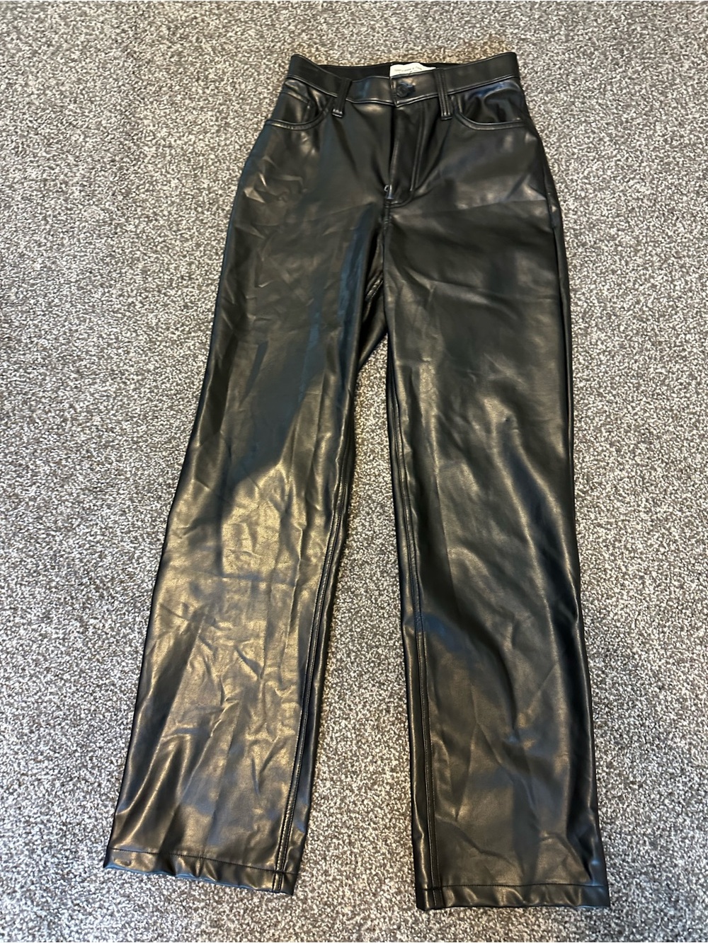 Abercrombie & Finch Black Faux Leather Women’s Pants